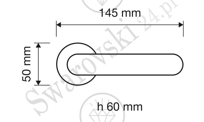 Klamka Cosmic - wymiary